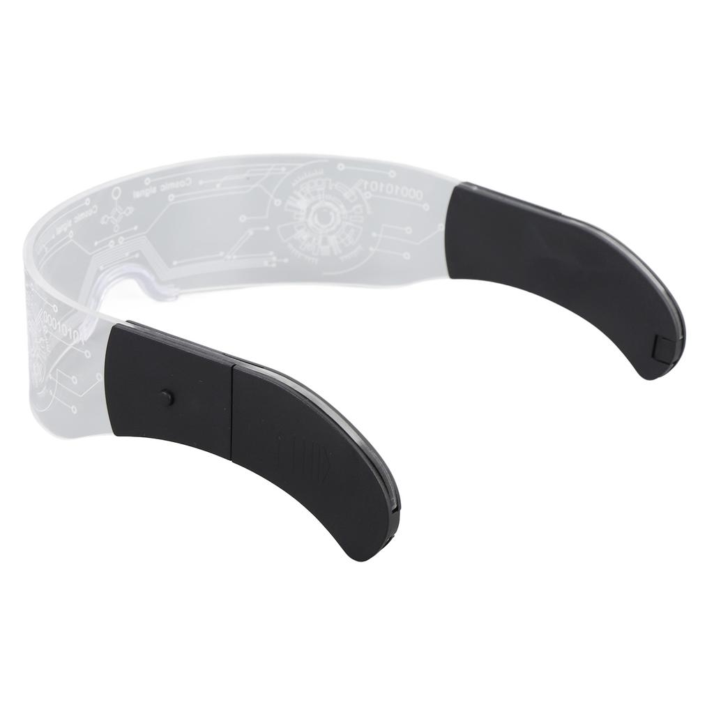 LED Visor Brille 7 Farben 4 Modi Leuchtende Cyberpunk Futuristische Brille für Party Cosplay Musik