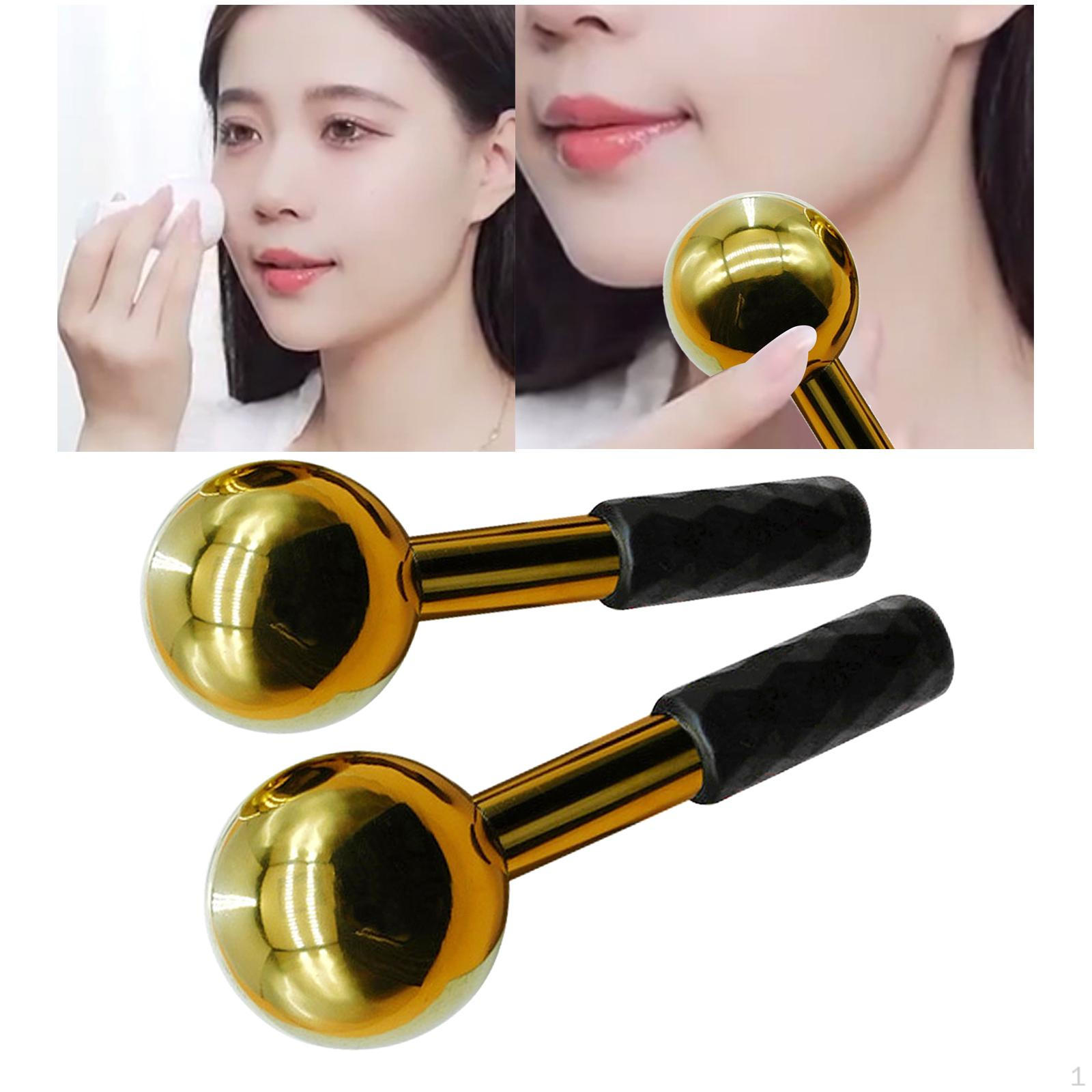 

Cold Massage Ball Facial Care Body Neck Sprain Relaxation Skincare Portable Fitness Spasm Stiffness Gold
