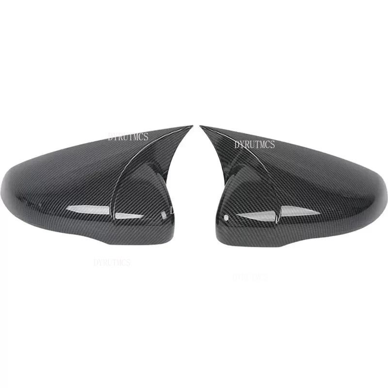 Car Rearview Side Mirror Cover Fit For Volkswagen Virtus 2024 2025 Wing Cap Rear View Case Trim Carbon Fiber