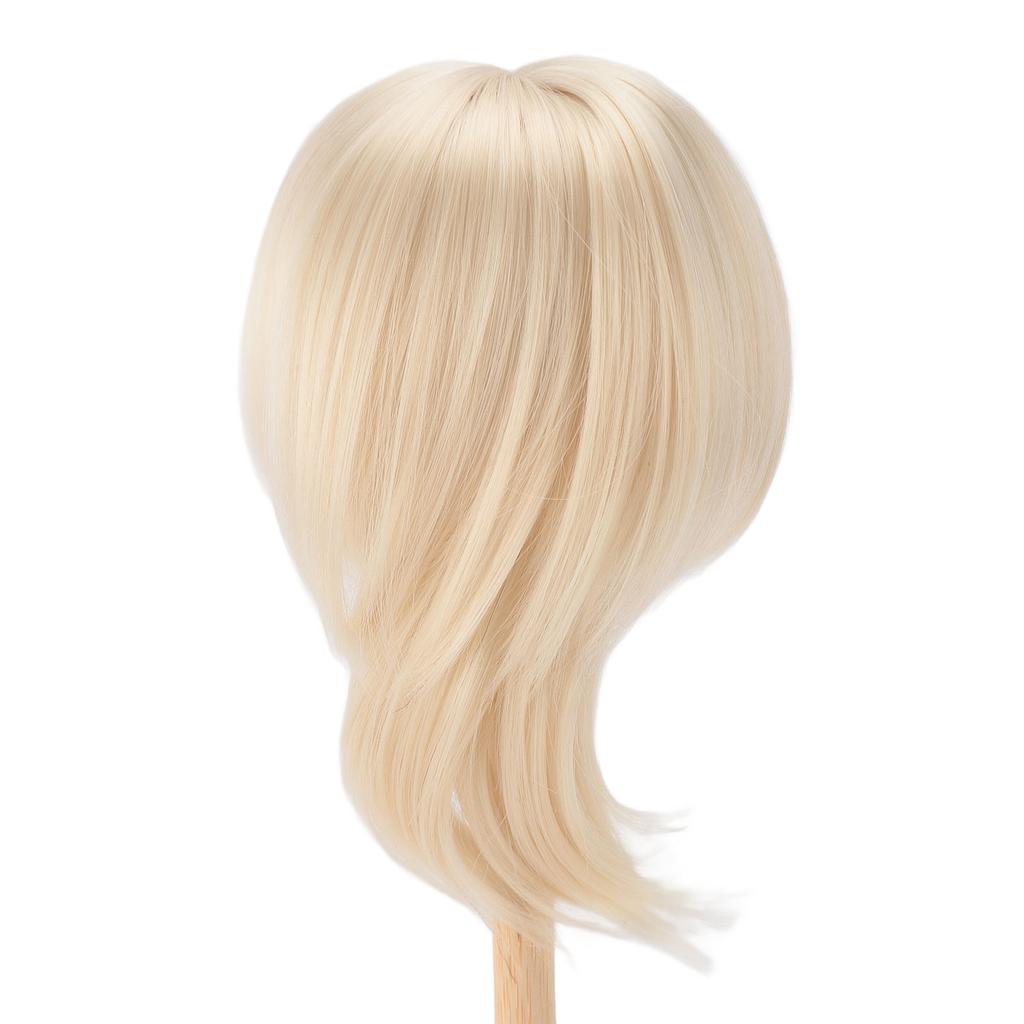 Doll Short Straight Wig Soft Comfortable Realistic 1 4 Doll Wigs Synthetic Hair for 18.5‑21cm Head Circumference Cream