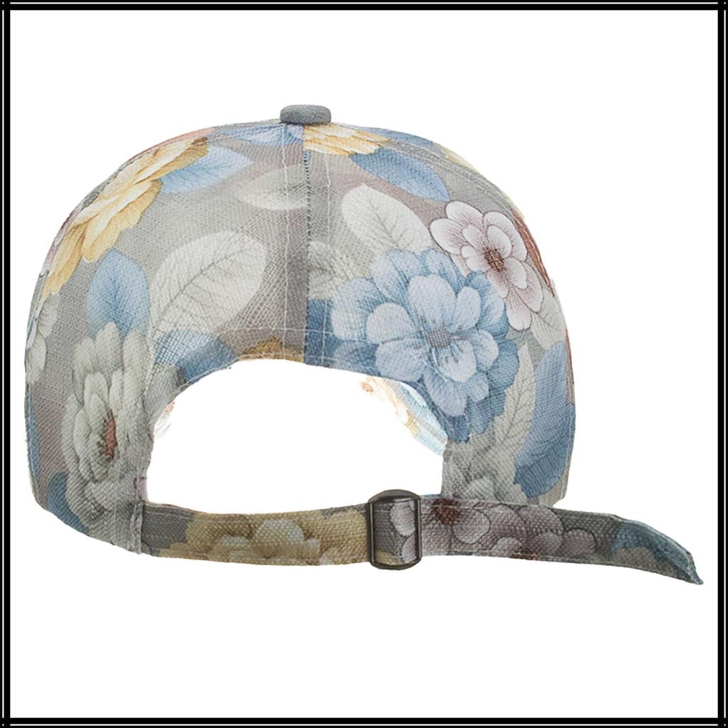 White Fang Cap Floral Pattern Hat Sports Running Outdoor CA659 Women's (Beige)