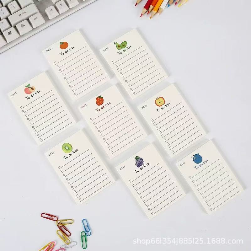 Gift Cute Fruit Bear Note Book 50 Pages Ins Style Draft Paper Girly Heart Small Notebook Message Memo Pad Kawai Stationery