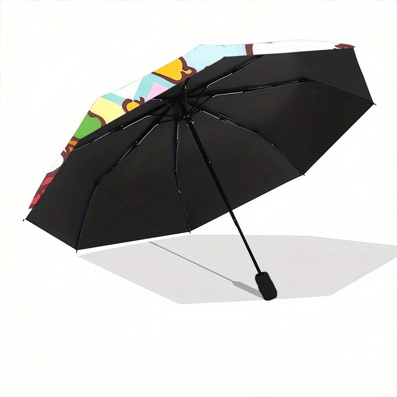 Carrot Small Animal Pochacco Automatic Open/CloseUmbrella-CuteUmbrella with Cute Design, Portable 3-Fold Compact Umbrella for Men & Women, Valentine's