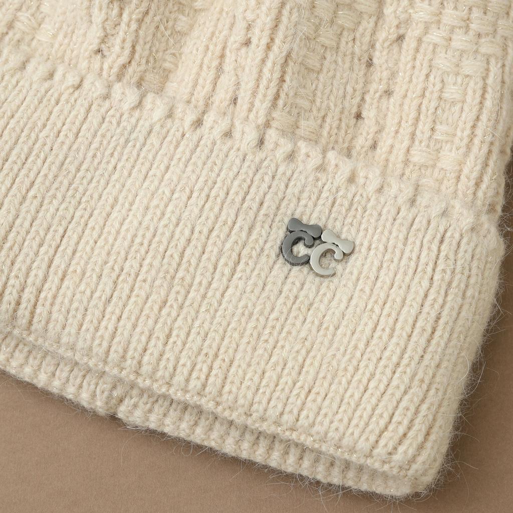 Hat Women's Winter Cycling Fleece Thickened Warm Wool Hat Ear Protector Knitted Hat