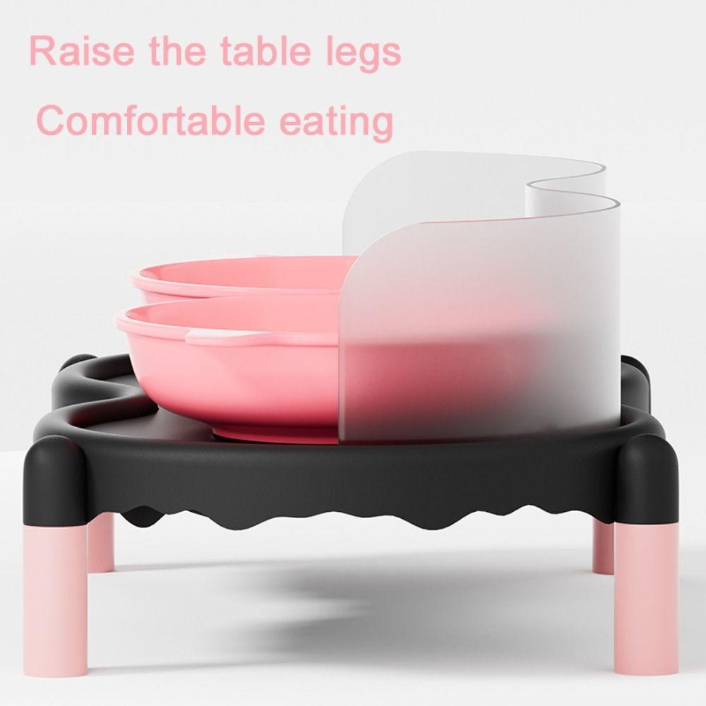 High Foot Cat Double Bowl Stable Pet Feeder Colorful Ceramic Cat Bowl  for Cats and Dogs