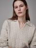 Saengleogsyu Cable Collar Knit Ivory