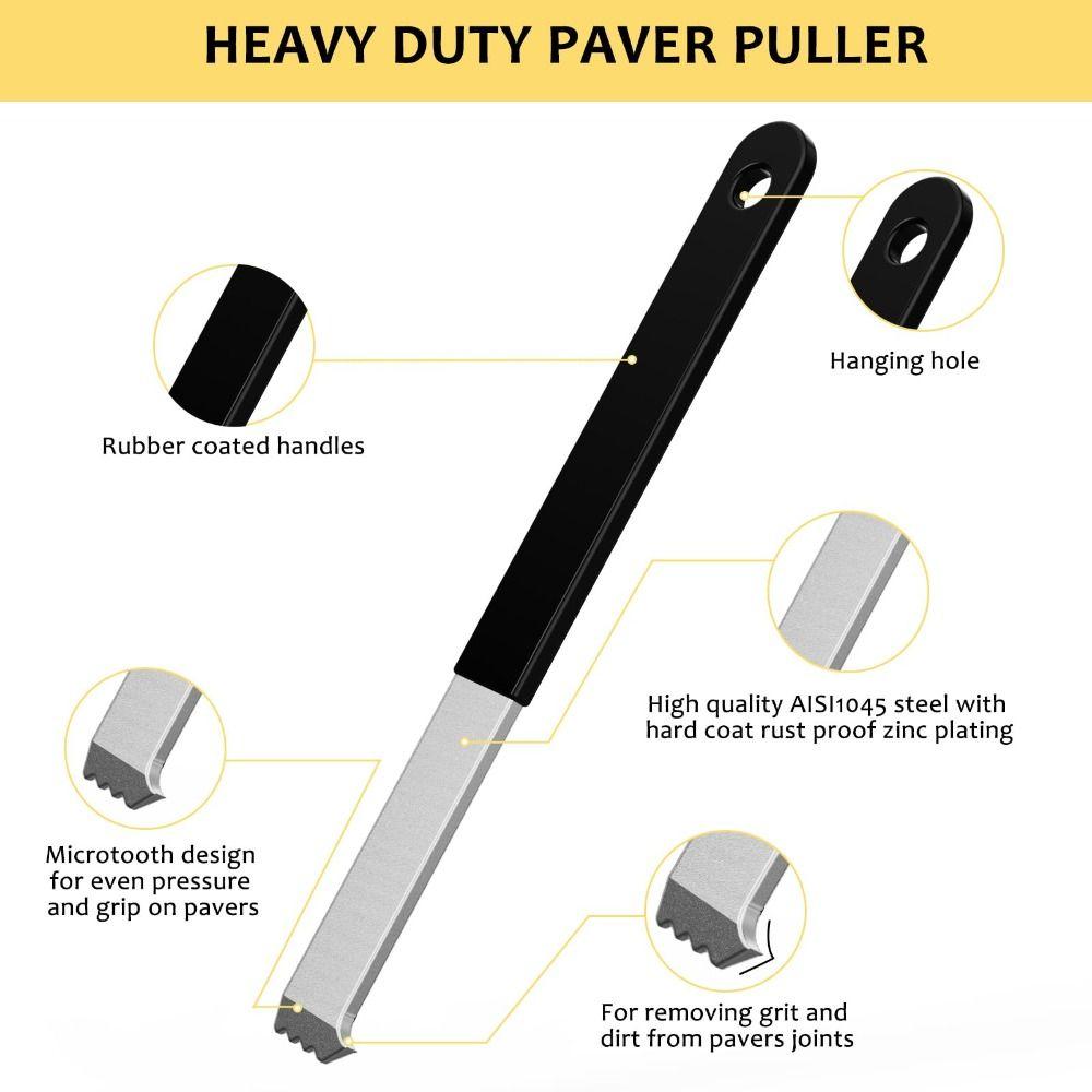 2Pcs Micro-Toothed Joint Scrapers Paving Puller Paver Removal Tool  Garden Lawn Yard Patio