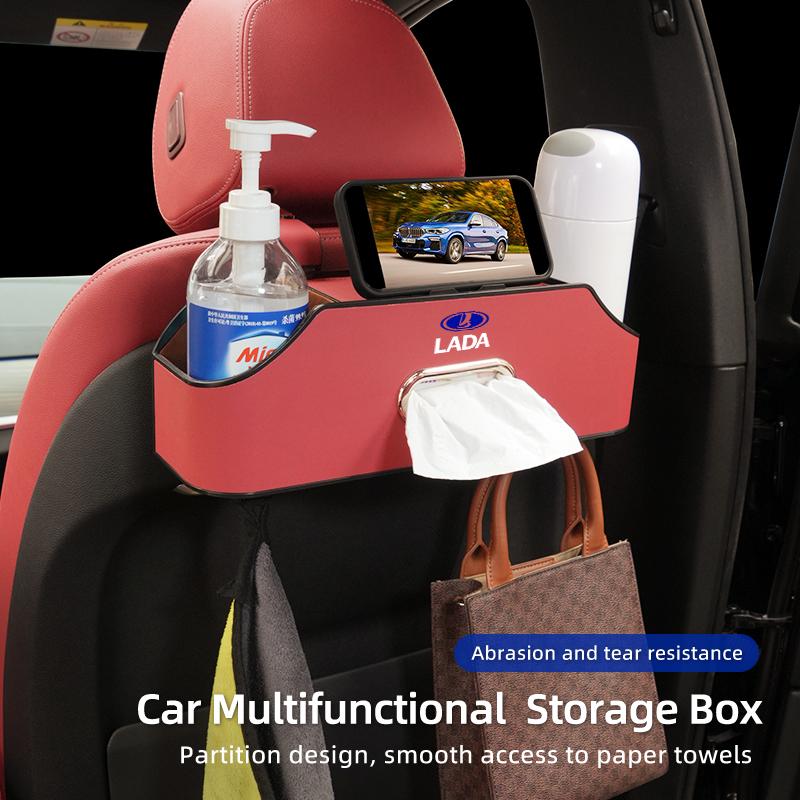 Car Backseat Hanging Seat Hook Storage Box Tissue Box For Lada Priora Sedan Sport Kalina Vesta Niva Largus Vaz Samara 2110