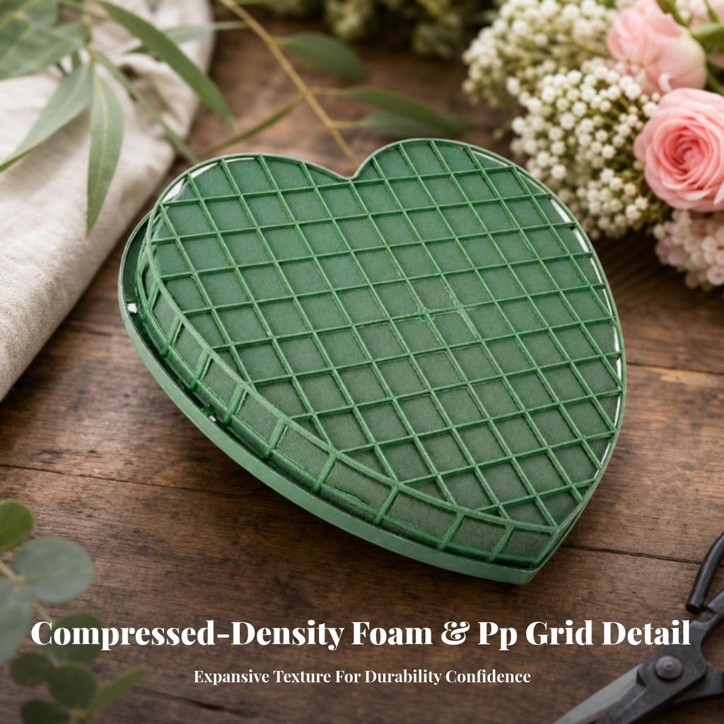 Heart Shaped Floral Foam Holder Party Flower with Suction Cups Artificial