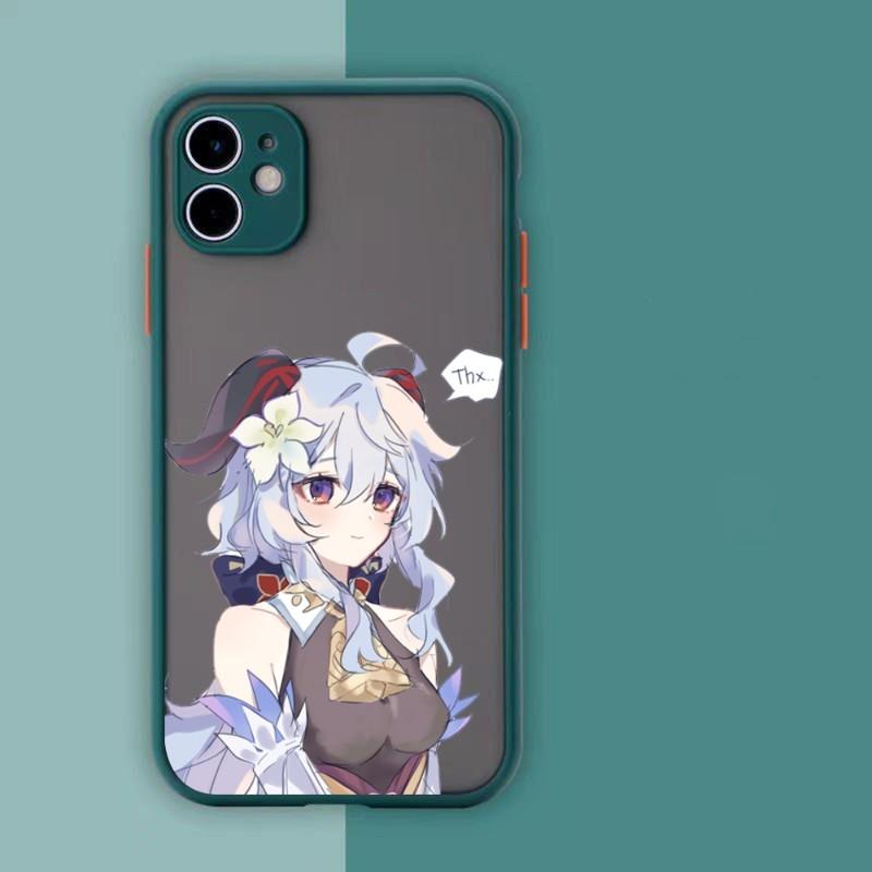 Genshin Impact Ganyu Telefondeksel For IPhone 13 12 11 Mini Pro Max XS X Max XR 8 7 Plus SE 2022 Hudfarget Telefondesksel