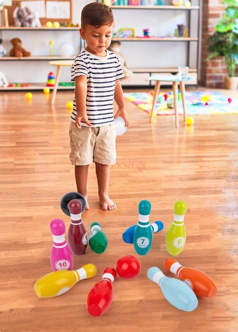 Children'S Solid Wood Bowling Kindergarten Indoor Ball Games Parent-Child Early Childhood Education Puzzle Toys