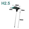 1pc T-Type Hex Key Wrench Spanner  For H2.5-H8 Hexagon Screwdriver Repair Hand Tool For Motorcycle Car Repair