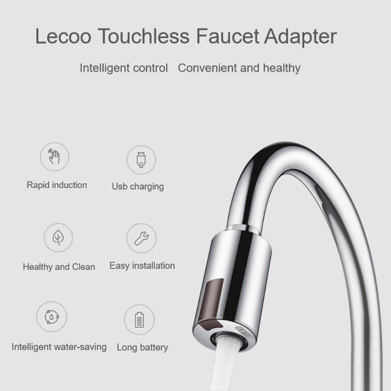 Intelligenter berührungsloser Wasserhahn-Infrarot-Sensor-Adapter, wassersparender automatischer Wasserhahn-Düsenadapter für Küche und Bad