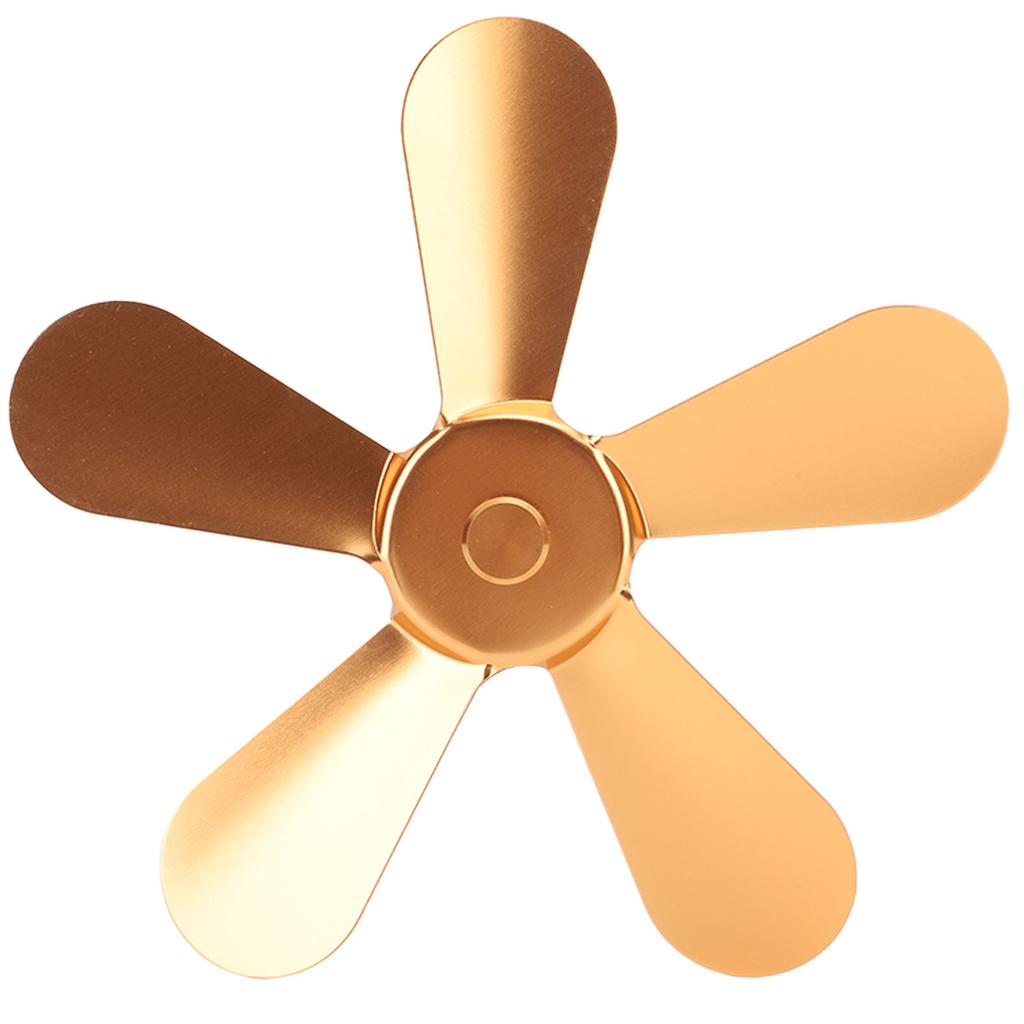 5 Pás Ventilador de Fogão Pás de Liga de Alumínio Alimentado a Calor Pás de Ventilador de Fogão Substituição para Lareira