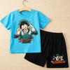 My Hero Academia Set Magliette per Bambini Anime Cartoni Animati Stampati Completo Corto Due Pezzi Ragazzi Estate Abbigliamento Casual Regalo di Compleanno