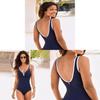 Klassieke Kleurcombinatie Dames Zwemkleding Met Polyester Stof Voor Watersporten
