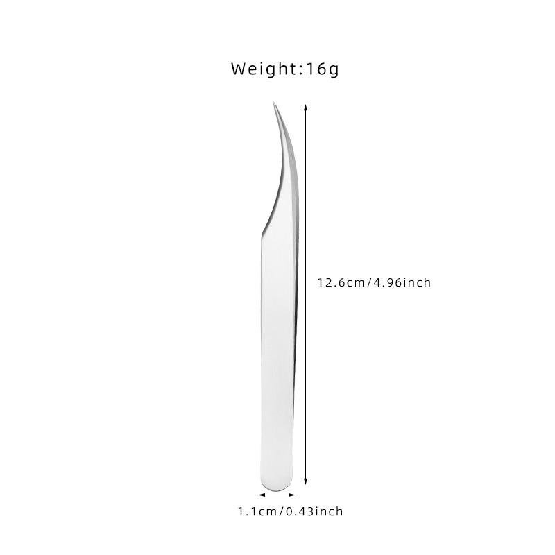 Gold Feather Eyelash Tweezers: Round Head for False Eyelashes, Long Gold Eagle Beak for Eyelash Artists.