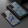 Wzorzyste etui na telefon ze zwierzętami oceanicznymi dla Samsunga S25 S24 Fe S22 Plus Ultra S23 S21 A56 A36 A55 A16 A54 A35 A52 A25 A15 A14 5g A32 4g Matowe twarde etui