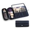 Travel-Friendly Makeup Brush Roll Up Pouch Organizer for Cosmetic Tools, Holds 20+ Brushes, Portable Bag for Women (Case Only)