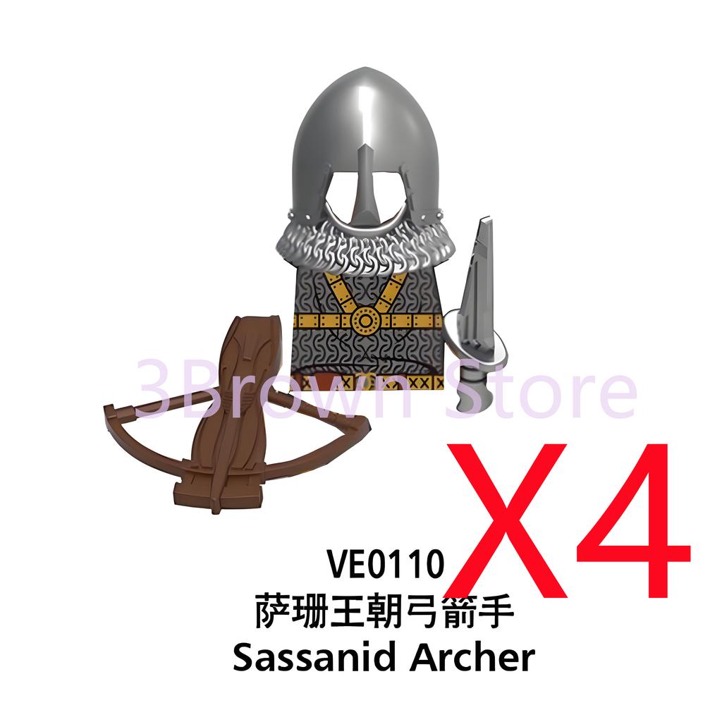 MOC Medieval Building Blocks Castle Knights Army Soldiers Warrior Accessories Warhorse Helmets Shields Armor Toy Gifts S036 DIY