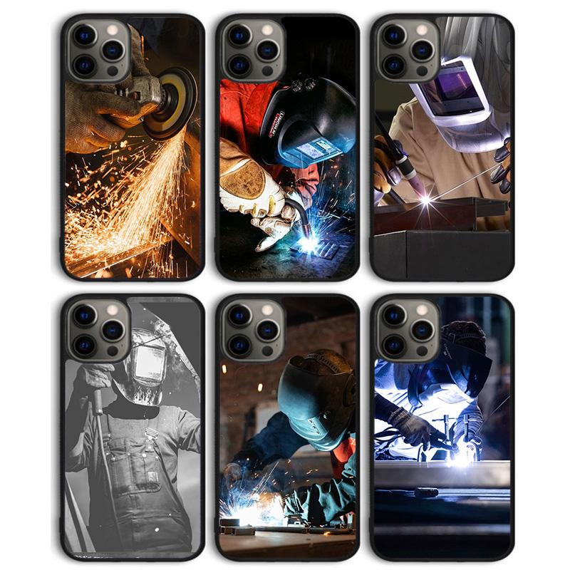 Welder Welding Hot Metal Worker Phone Case Cover For iPhone 17 Air 16 15 14 Plus 11 Pro Max 13 Pro Max 12 Max Coque