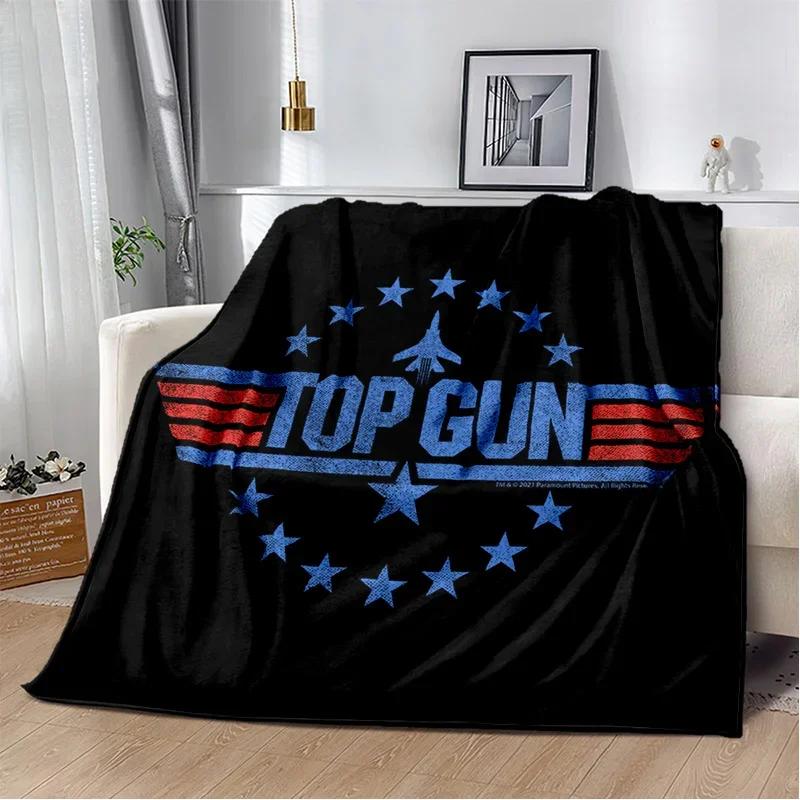 Top Gun Classic Movie Sign 3D Blanket,Soft Throw Blanket for Home Bedroom Bed Sofa Picnic Travel Office Rest Cover Blanket Kids