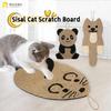 Sisal Cat Scratch Pad Board Mouse Cat Panda Pattern Protecting Furniture Hangable Flat Laying High Quality Resistant Claw Toy
