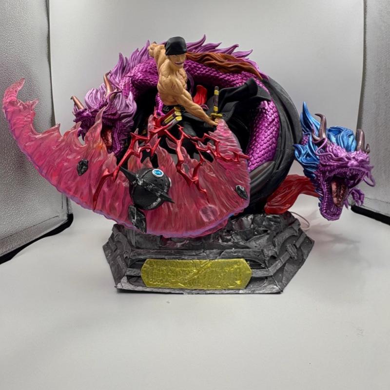 One Piece Sauron tornado battle scene Sauron double-headed luminous figure model anime ONE PIECE large ornament