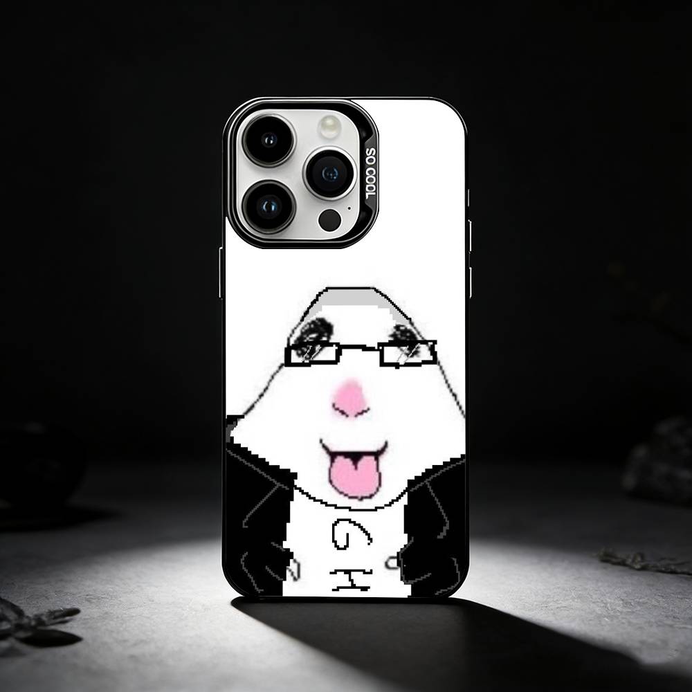 goofy hamster Phone Case For iPhone 17,16,15,14,13,12,11 Plus,Pro Max,XS,Colored silver phone case
