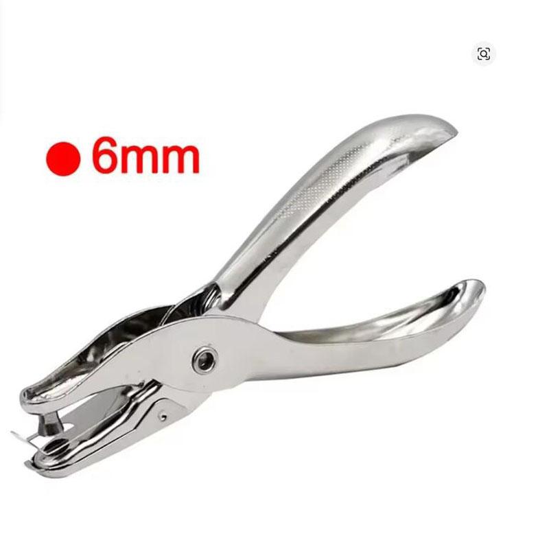 Metal 3/6mm Pore Diameter Punch Pliers Single Hole Puncher Hand Paper Scrapbooking Punches 1-8 Pages Paper Hole Puncher