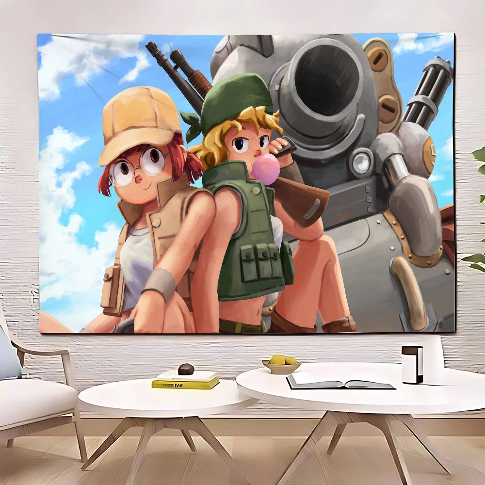 

Retro Game MMetal SSlug Gamer Tapestry Customizable Tapestries Of Various Styleswall Hangings Photo Printingwall Hangings 74x94cm(29x37in)