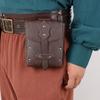 Medieval Belt PU leather copper coin waist bag Coaplay wide belt Renaissance retro belt Cosplay props Accessory