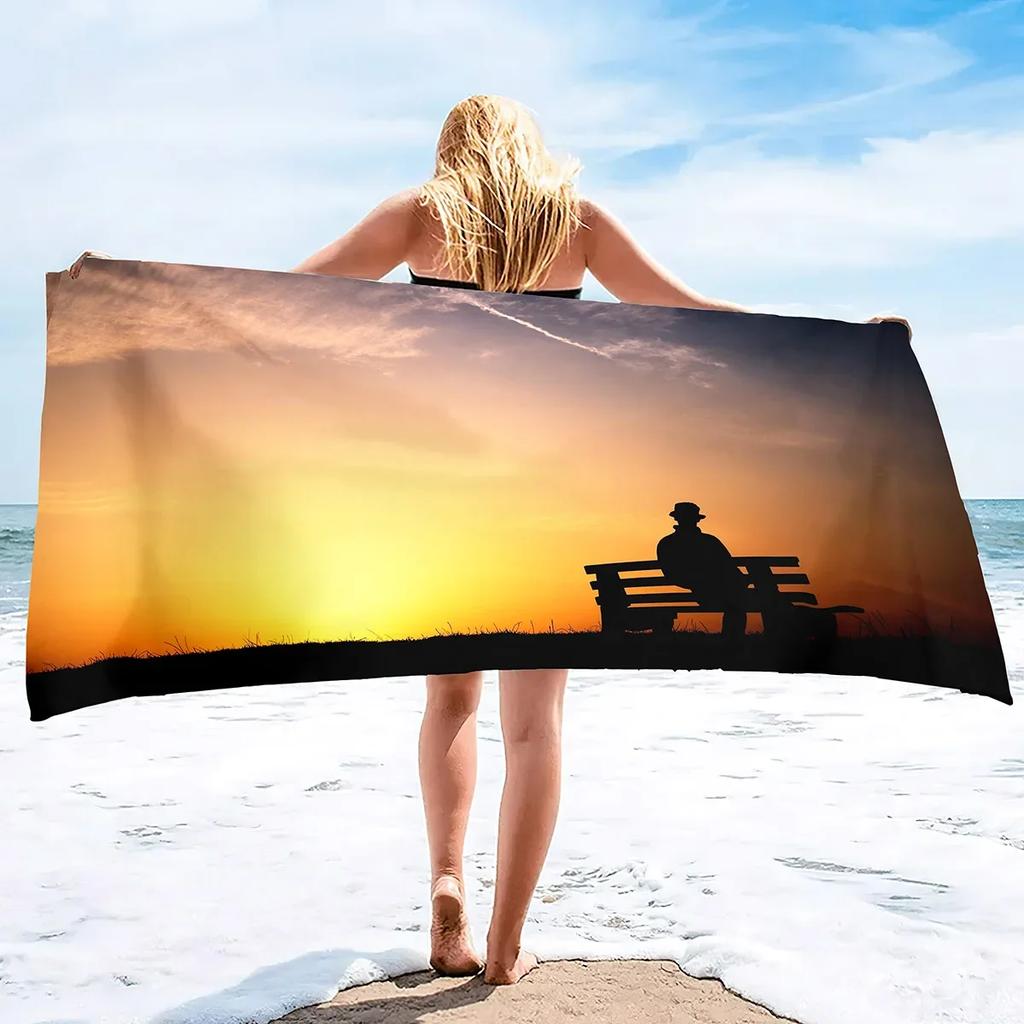 Pray to god Microfiber Lightweight Thin Beach Towels,Compact Sand Free Swim Pool Blanket for Outdoor Traveling on Vacation