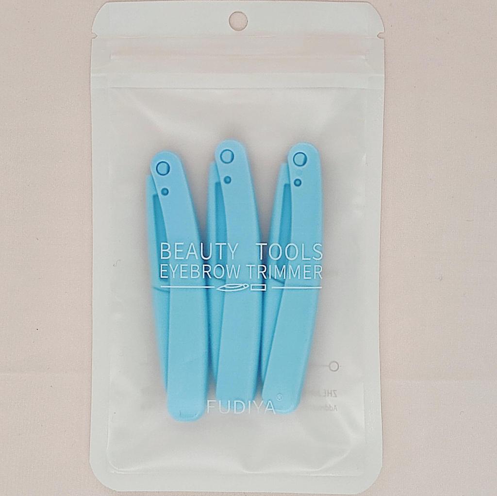 Portable Safety Folding Eyebrow Razor for Beginners - Stainless Steel Blade, Makeup Tool