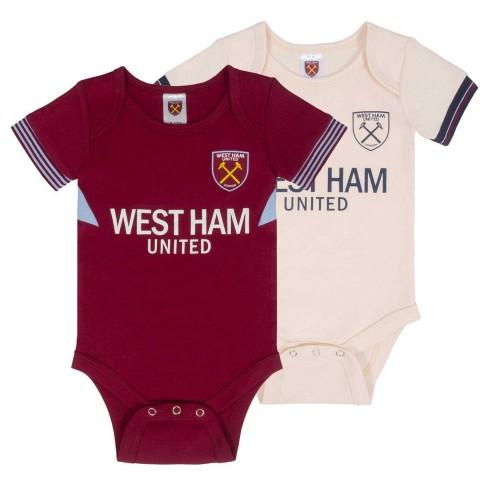 West Ham United FC Baby Home & Away Kit Babygrow (Pack of 2)