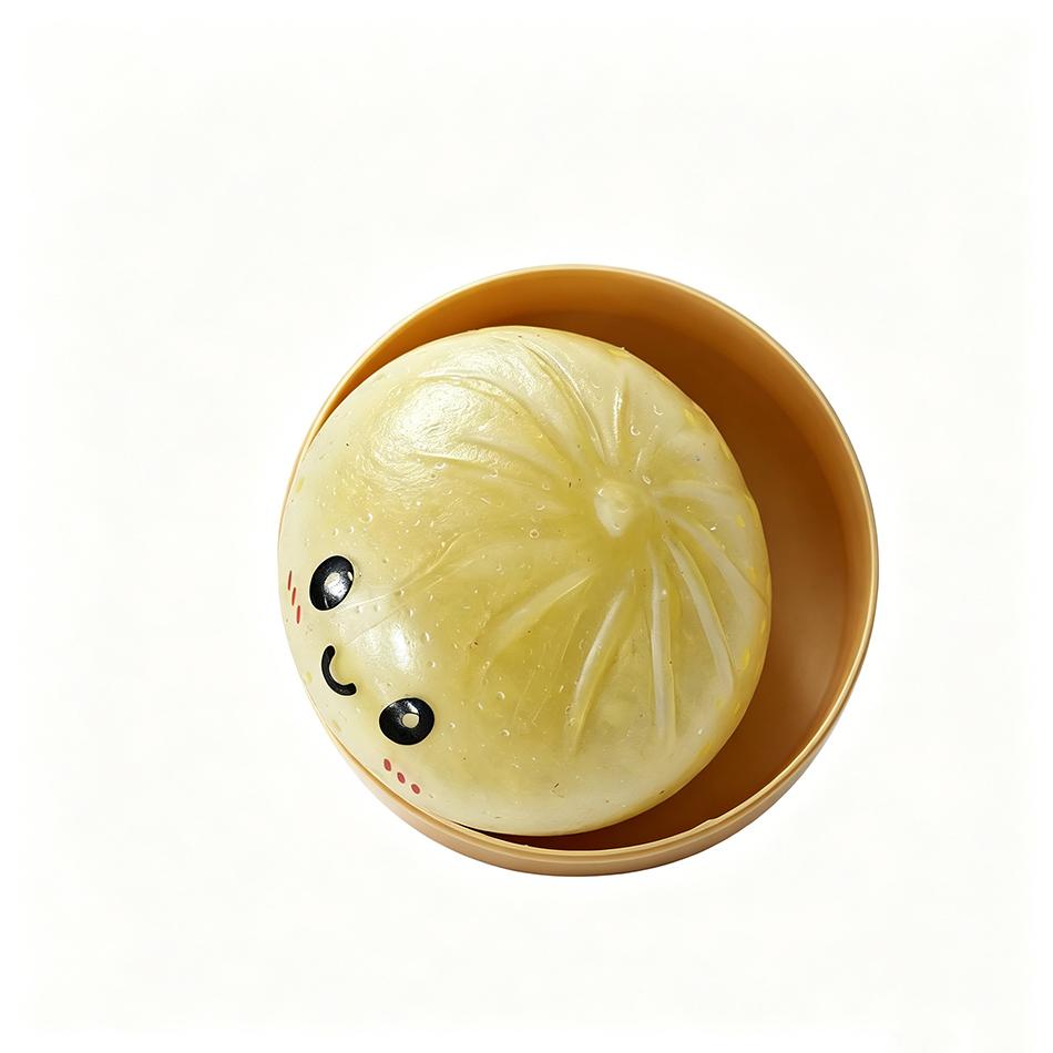 Random Color Beaded Dumpling Squishy Toy Rainbow  Blind Box Bamboo Steamer Squeeze Fidget Toy Party Stress Relief Gift
