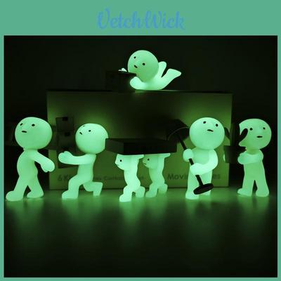 Coin des petits esprits charmant qui brille dans le noir Buddy Ensemble de figurines en PVC Boîte