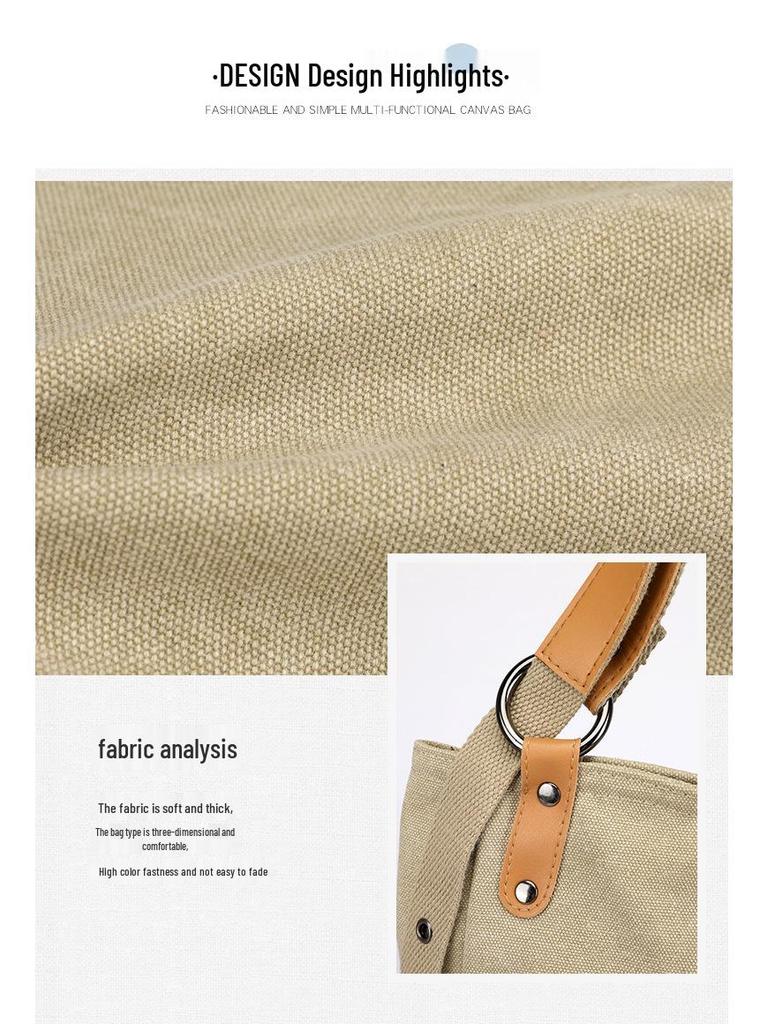Versatile Canvas Women's Bag: Casual Shoulder, Backpack, Bucket, and Crossbody Styles.