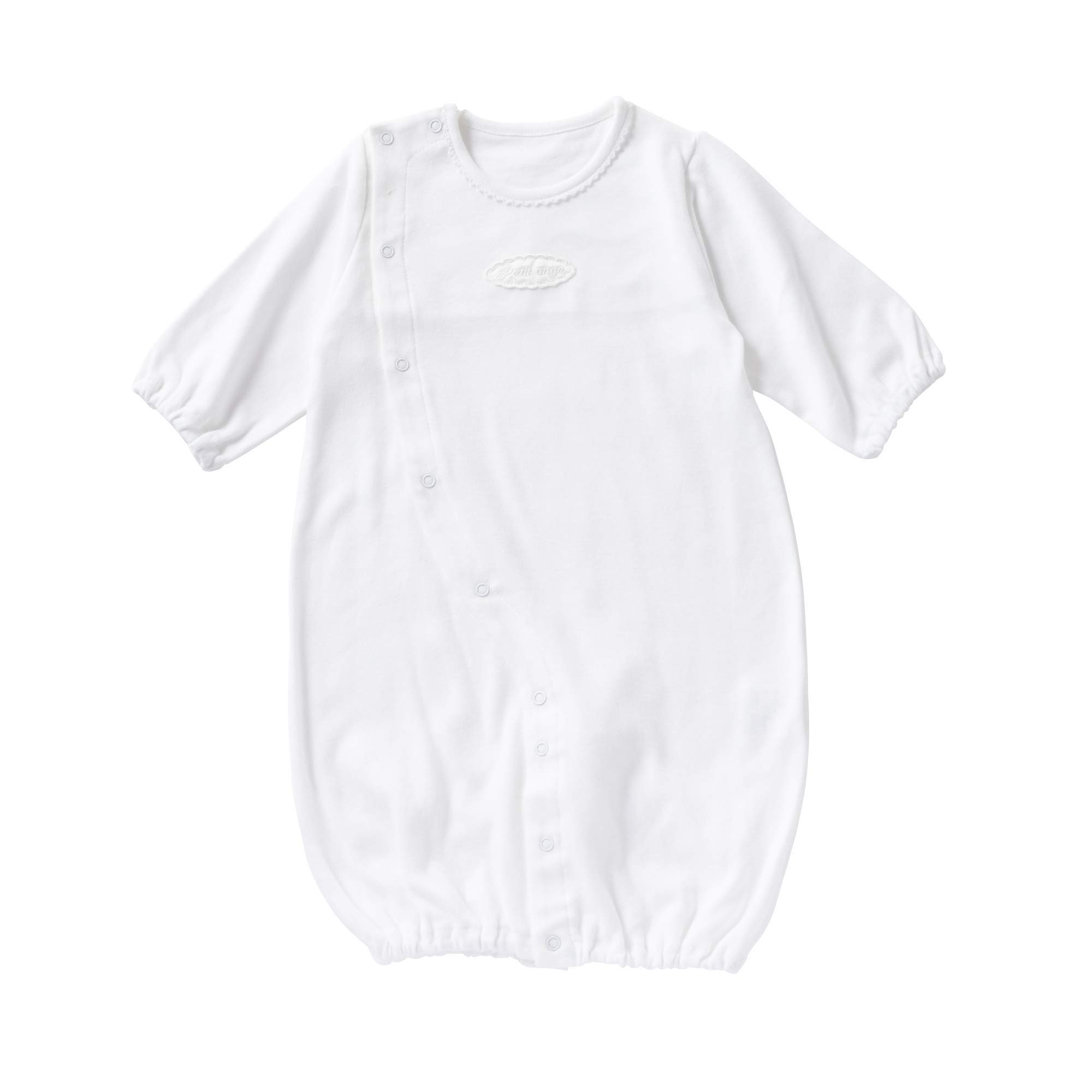 

Cream de Coco Made in Japan for All Smooth (Angel Wings) Two-Way All-in-One [Crotch Snaps/2-Way] Newborn/Baby, [Suitable Seasons] 50-70cm (Off-White,