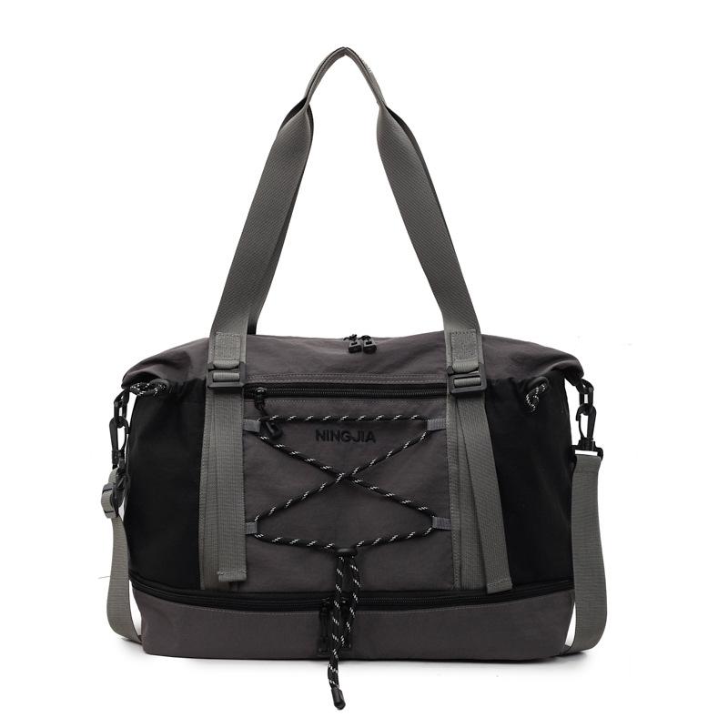 Short-Distance Travel Bag Dry Wet Separation Large Capacity Fitness Bag Luggage Bag Student Sports Shoulder Crossbody Bag with Separation Shoes Bags