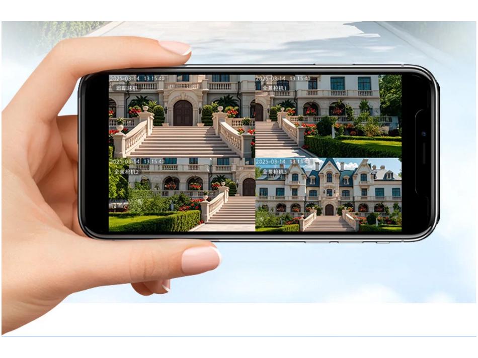 HiEasy 4K Outdoor Wireless WiFi Surveillance Camera: Four-Lens, Home Monitoring