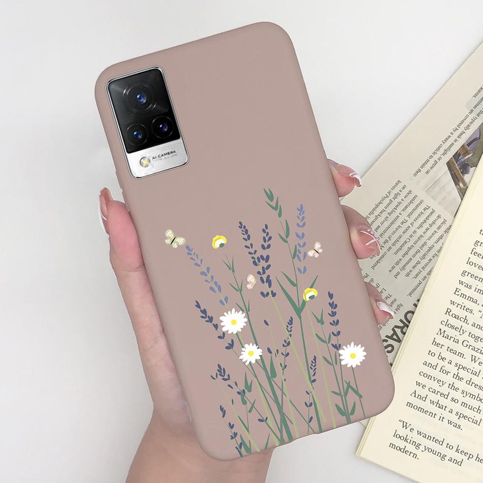 For Vivo V21 Case V2066 V2050 Soft Silicone Cute Painted Cover For Vivo V21E V 21 4g 5g Phone Cases Shockproof Bumper Slim Funda