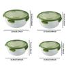 Food Storage Containers 4 Pieces Microwave-safe Food Boxes Picnic Salad Box For Kitchen Pantry Fridge Camping Picnic Lunch Snack