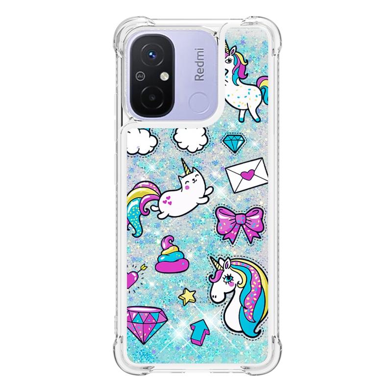 Pre Xiaomi Redmi 12C Puzdro Trblietavé Dynamické Tekuté Puzdro na Pre Fundas Xiaomi Redmi 12C Mi Kryt na Telefón Xiomi Redmi12C 12 C Coque