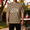 Men's 1776 Independence Day Ice Silk T-Shirt Casual Sport Short Sleeve Tee Lightweight Breathable Fabric Comfortable Fit