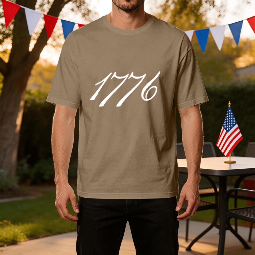 Men's 1776 Independence Day Ice Silk T-Shirt Casual Sport Short Sleeve Tee Lightweight Breathable Fabric Comfortable Fit