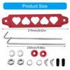 Anodized Metal Battery Hold Down Bracket Kit for Car or Motorcycle, Secure Battery Mounting Bars for Service Use