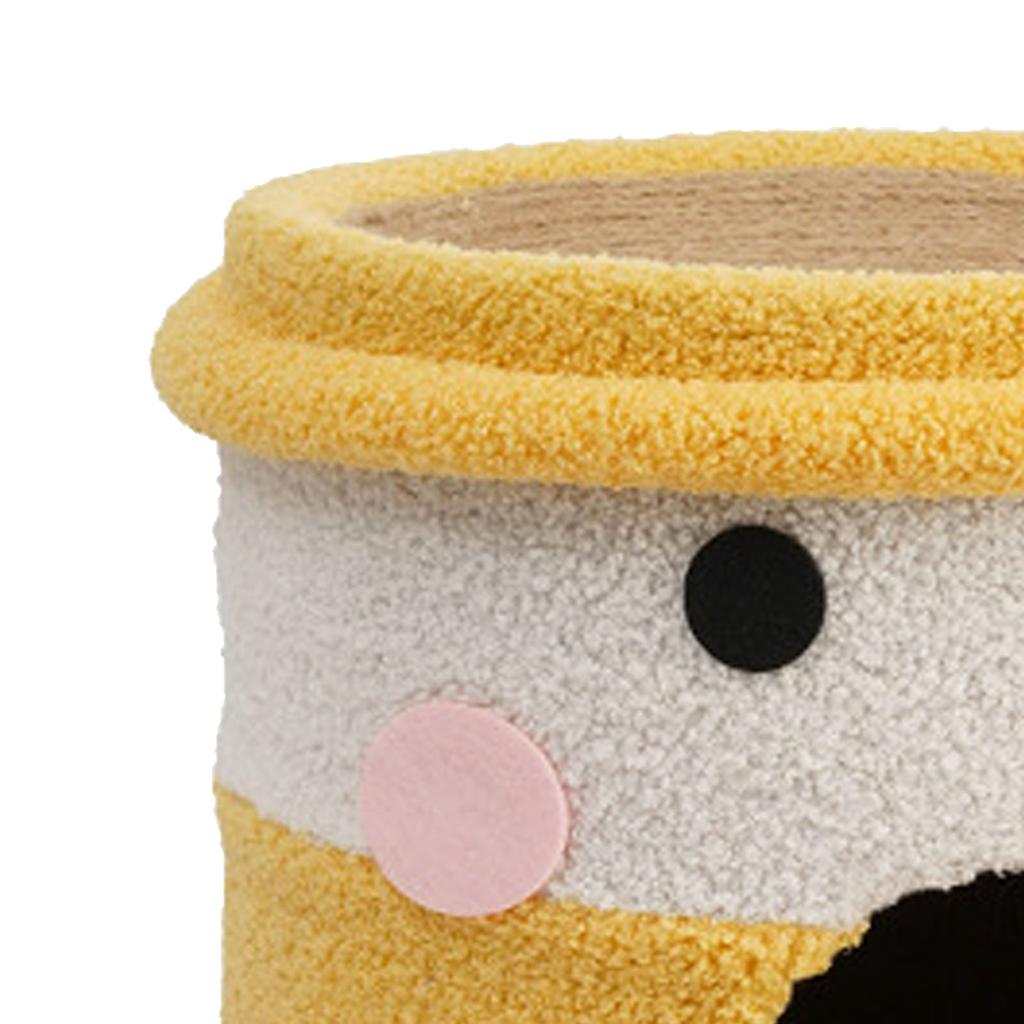 Cat Scratcher House Cartoon Barrel Style Durable Antiwear Stable Cat Scratching Box for Home Indoor