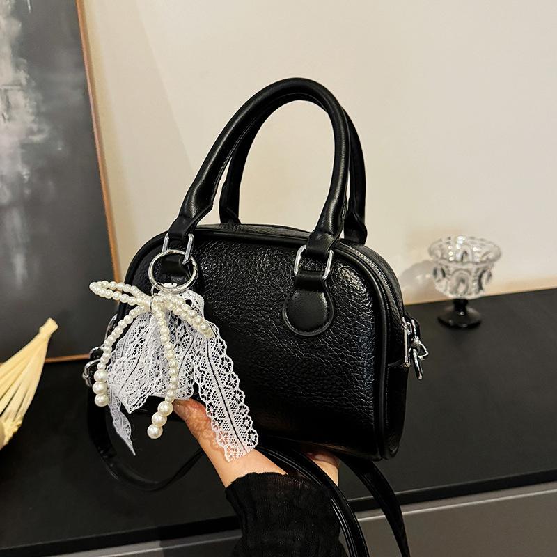 Trendy fashion high-end lychee pattern handbag bag versatile niche women's messenger bag