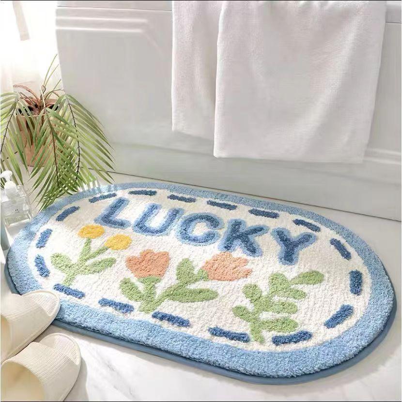 

Fruit watermelon suction bathroom carpet imitation cashmere toilet floor mat household non-slip 40X60cm 15.7X23.6in